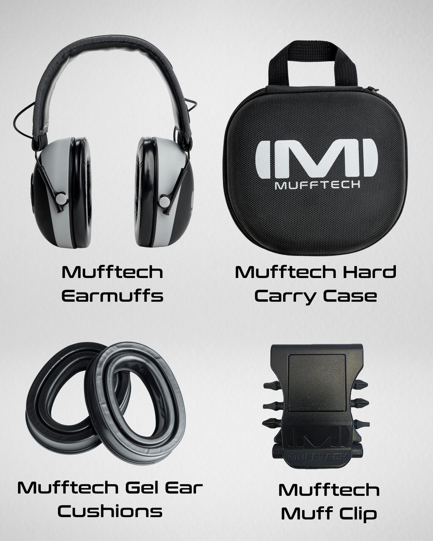 3rd Birthday Sale Bundle - Double OG Mufftech Bluetooth Earmuffs with Carry Case, GelEar Cushions and a Muff Clip