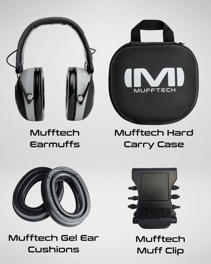 3rd Birthday Sale Bundle - Double OG Mufftech Bluetooth Earmuffs with Carry Case, GelEar Cushions and a Muff Clip