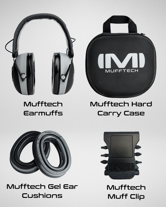 3rd Birthday Sale Bundle - Double OG Mufftech Bluetooth Earmuffs with Carry Case, GelEar Cushions and a Muff Clip