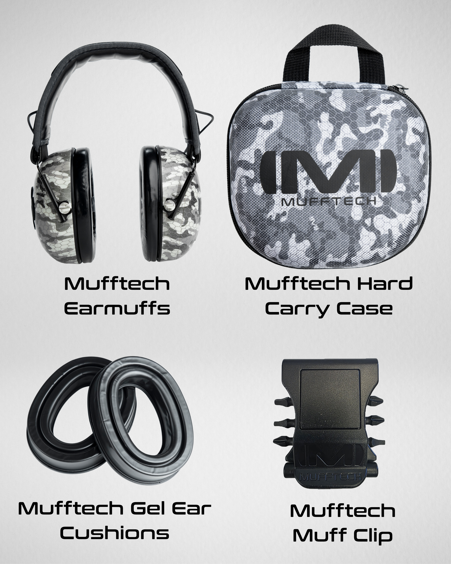 3rd Birthday Sale Bundle - Sole Mufftech Bluetooth Earmuffs with Carry Case, Gel Ear Cushions and a Muff Clip