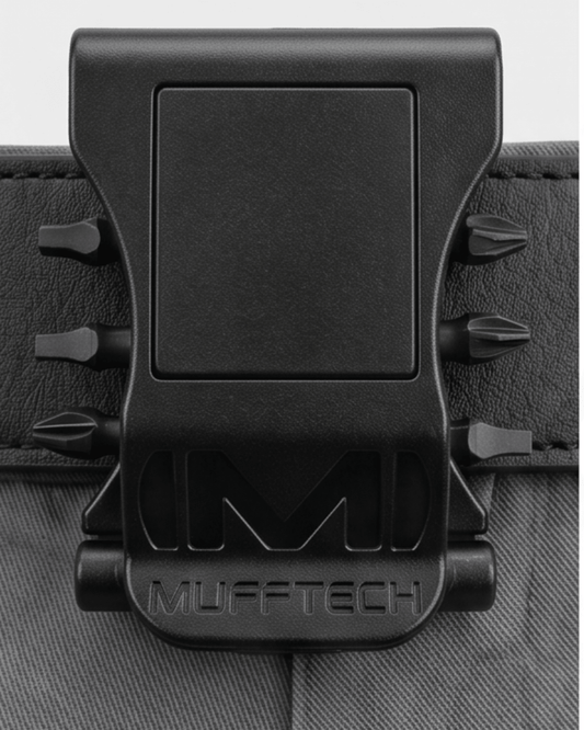 Muff Clip | Magnetic Tradie Belt Clip + Bit Holder - Mufftech